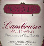 etichetta Lambrusco Mantovano Montaldo